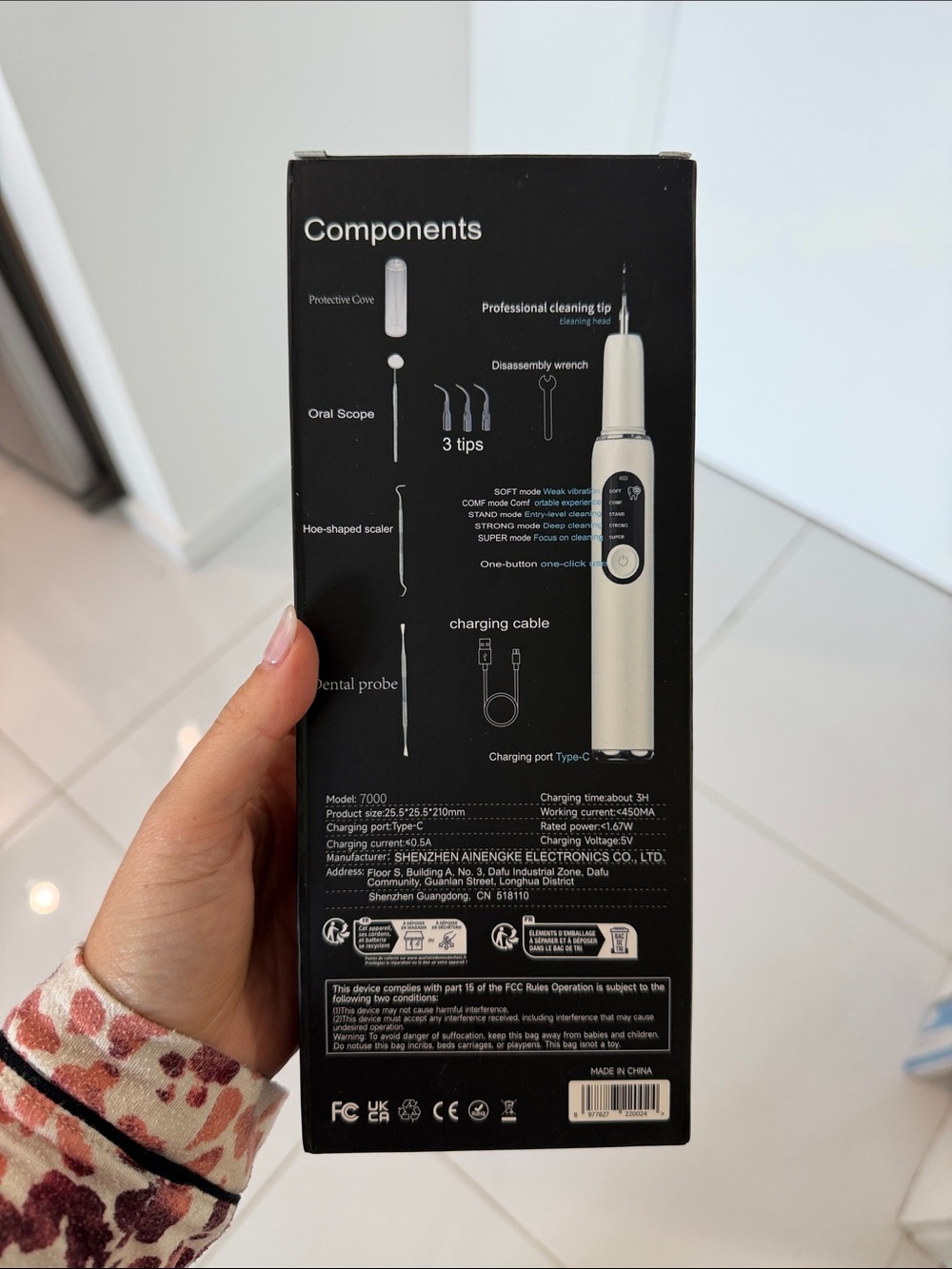 Electric Dental Scaler - Cream/White